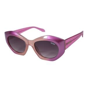Quay Australia REAL ME Pink Gold Ombre Oval Sunglasses NWT